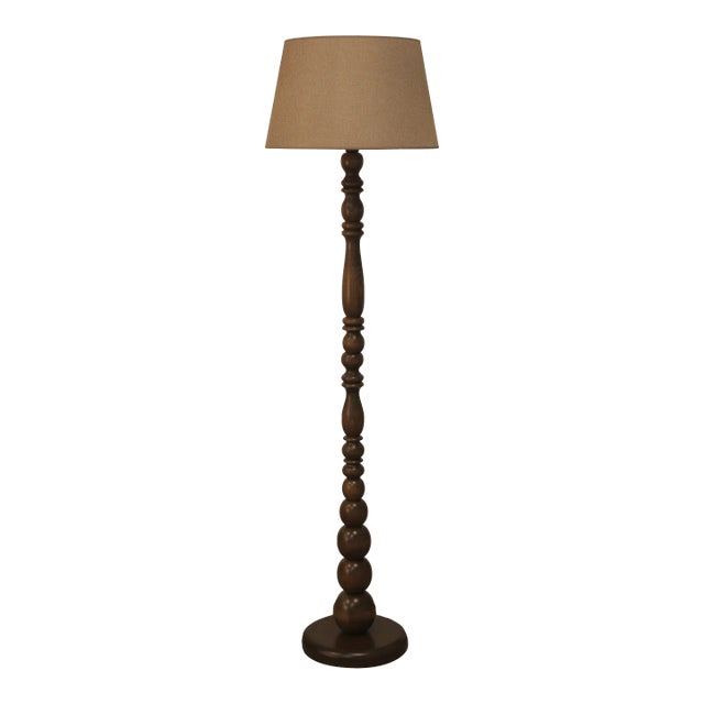 21st Century Walnut Floor Lamp For Sale