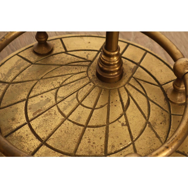 Traditional Brass Fireplace Four-Piece Tool Set For Sale - Image 10 of 18