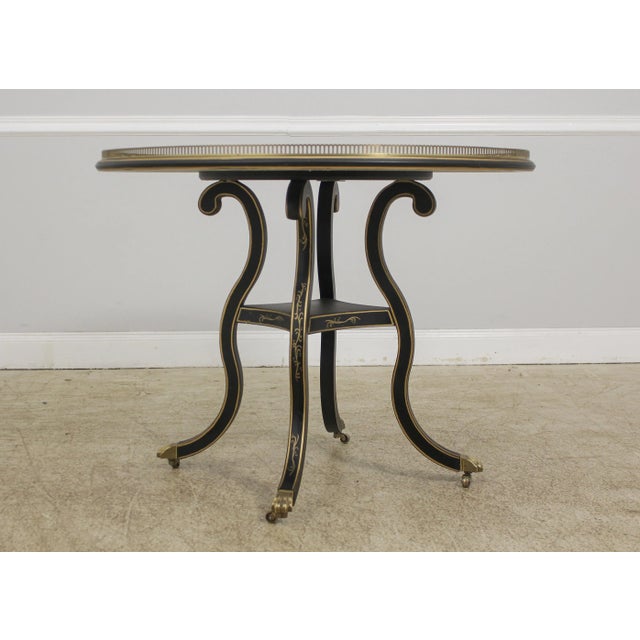 EJ Victor Ej Victor Regency Eglomise Mirror Top Center Table For Sale - Image 4 of 9