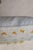 Pillow made from hemp turkish kilim with yellow and blue wool flaring out