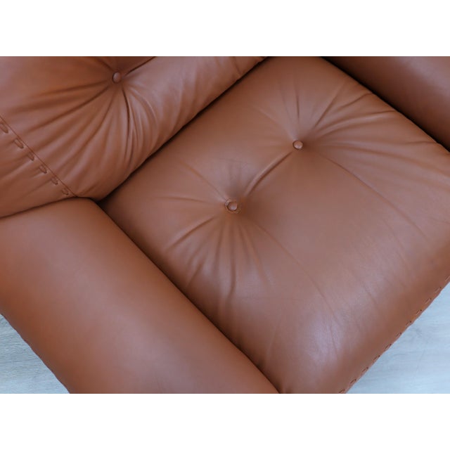 Sapporo Cognac Leather Chairs from Mobil Girgi, 1970s, Set of 2 For Sale - Image 13 of 18