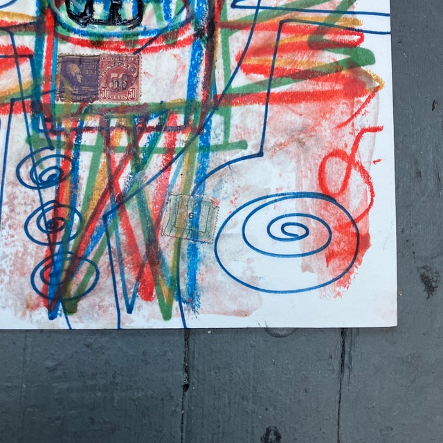 Abstract 1980’s Original Abstract Wayne Cunningham Marker Drawing For Sale - Image 3 of 4