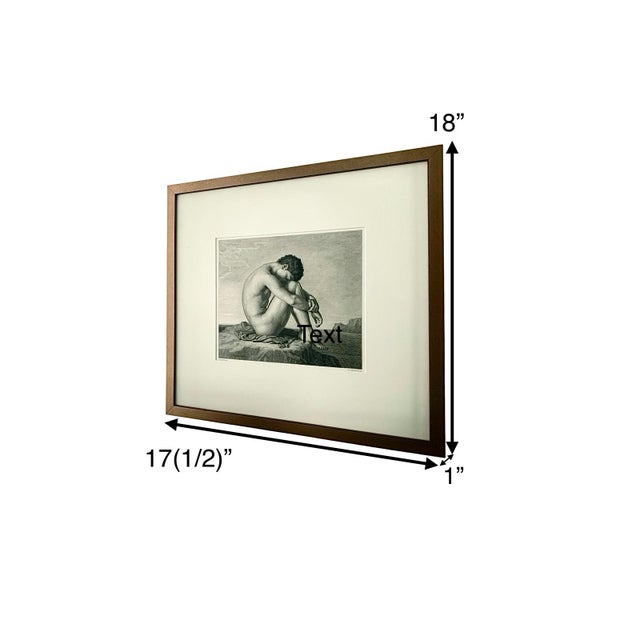 This engraving by J.B. Danguin featuring a male sitting by the sea. The print captures a moment of contemplative solitude,...