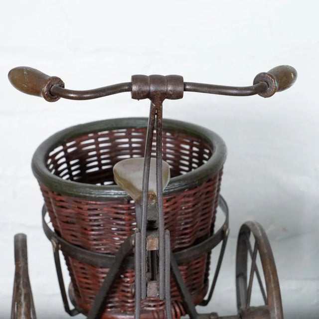 Pair of Vintage Iron Tricycle Sculptures For Sale - Image 10 of 10