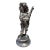 Antique Meriden Silverplate Figural Statue With Sword and Plumed Hat For Sale