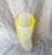 Mid 20th Century Vintage 1950s Mid-Century Modern Yellow and White Swirl/Stripe Murano Art Glass Vase For Sale - Image 5 of 9