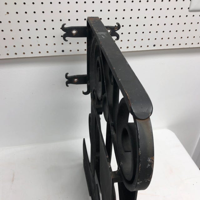 1940 English Iron Shoe & Bootmaker Trade Sign For Sale - Image 9 of 12