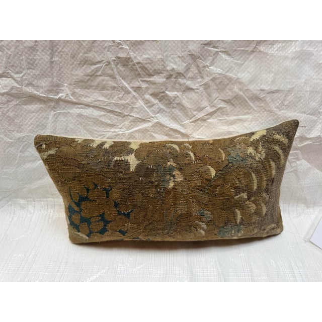 17th Century Brussels Verdure Tapestry Pillow For Sale - Image 4 of 5