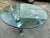 Gold Vintage Space Age Design Chrome and Glass Atomic Coffee Table For Sale - Image 8 of 13