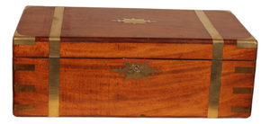 Marine Writing Desk in Mahogany with Hidden Compartment, 1800s