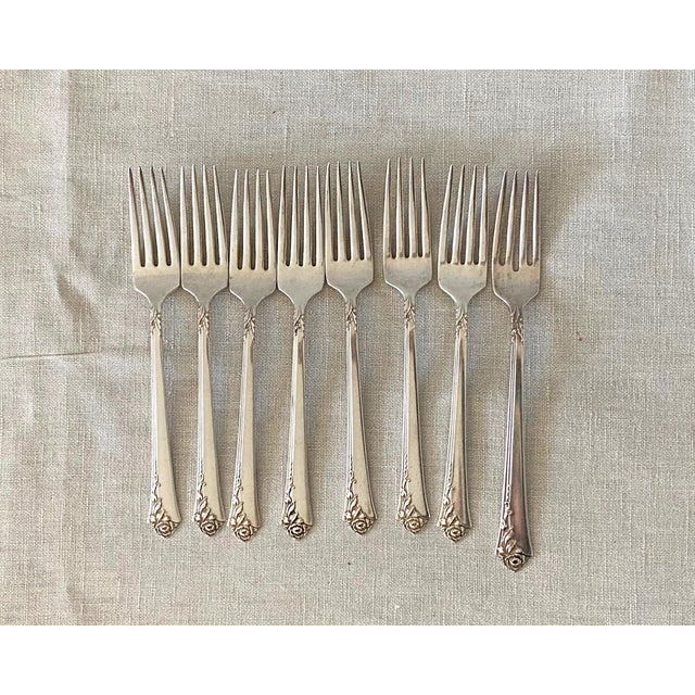 Vintage Heirloom Oneida Damask Rose Sterling Silver Flatware Set 49 Pieces Chairish