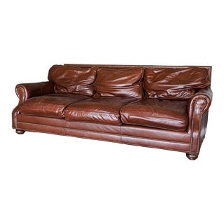 Old Hickory Leather Sofa by Restoration Hardware For Sale