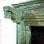 Indian Carved Wood Bookshelf with Green Patina