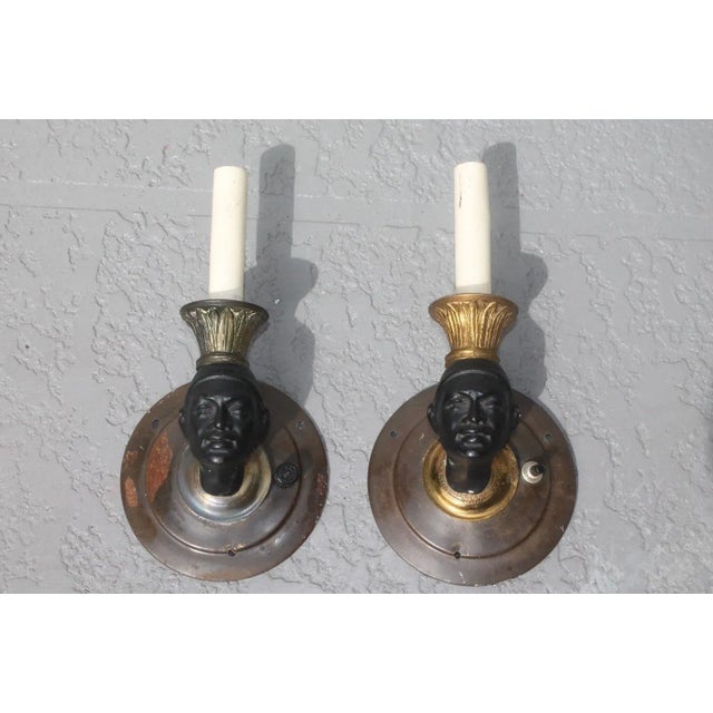 19thc Italian Venetian Gilt Bronze Wall Sconces a - Pair For Sale - Image 9 of 9