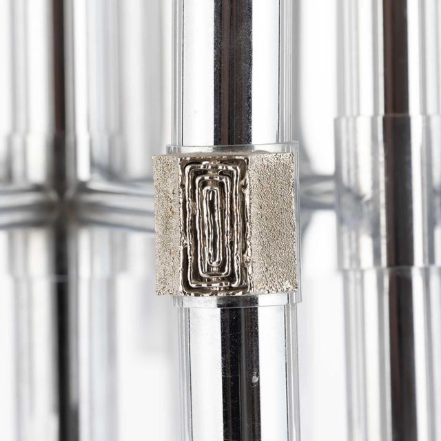 1960s Brutalist 25-Light Chandelier in Chrome by Gaetano Sciolari, Italy, 1960s For Sale - Image 5 of 12