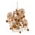 1920s French Orange and Clear Crystal Chandelier For Sale