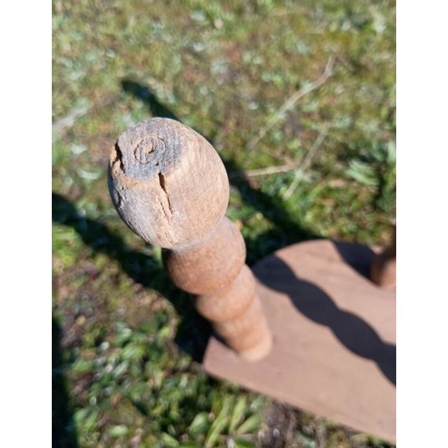 Brown Vintage Milking Stool, 1930s For Sale - Image 8 of 11
