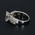 Silver 2ct Gia Certified Princess Cut Diamond Engagement Ring in 18k White Gold - Size 5 For Sale - Image 8 of 9
