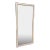 Organic Modern White Washed and Silver Floor Mirror For Sale