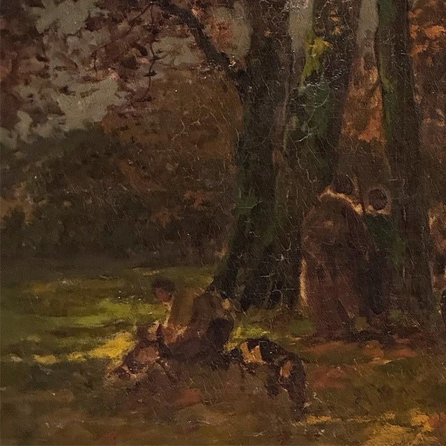 19th Century Belgian Landscape 'Autumn Village' by Victor De Buck (1855-1914) For Sale - Image 14 of 17