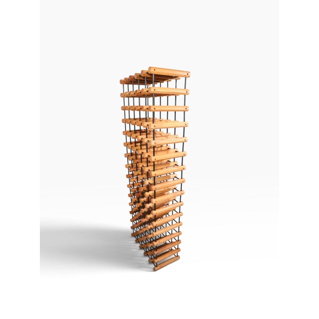 Mid 20th Century Large Architectural Mid Century 75 Bottle Wine Rack For Sale - Image 13 of 15