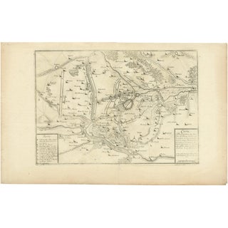 Map of the Siege of Douay, France, 1720s For Sale