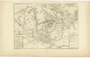 Map of the Siege of Douay, France, 1720s