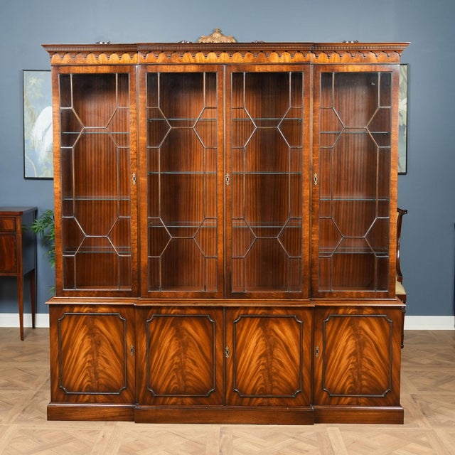 1990s Bevan Funnell Vintage Breakfront For Sale - Image 6 of 12