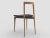 Contemporary Grey Chair in Linea 622 Leather and Walnut by Collector Studio For Sale - Image 3 of 5