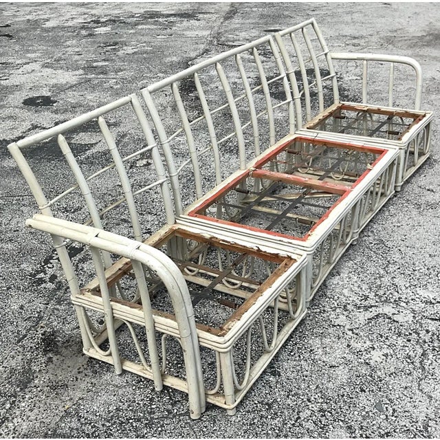 Rare Vintage Coastal Heywood Wakefield Rattan Sofa Chairish