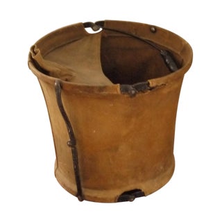 Vintage Canvas Army Bucket For Sale