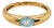 H. Stern 18k Yellow Gold Faceted Aquamarine Stacking Ring, Post-1980 For Sale
