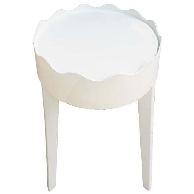 Contemporary Sculptural Beach / Coastal Wave Accent Table For Sale - Image 3 of 4