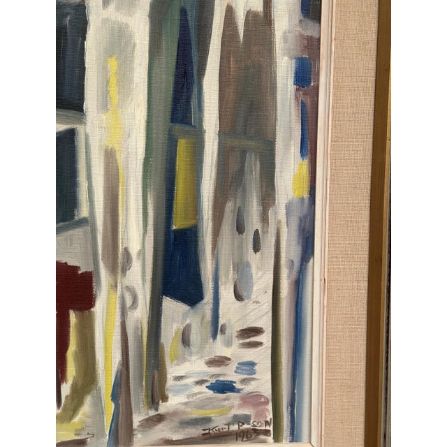 Kurt Persson, Abstract Alley, 1960s, Oil Painting on Canvas, Framed For Sale - Image 11 of 18