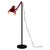 Red and Black Arma Adjustable Floor Lamp from Metalarte, 1970s For Sale - Image 9 of 9