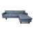Room & Board Andre Reversible Chaise Sectional in Grey Fabric For Sale