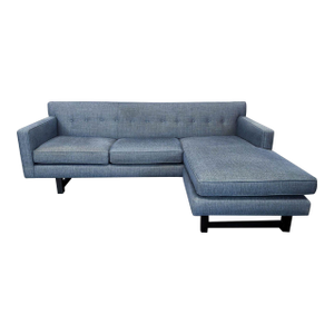 Room & Board Andre Reversible Chaise Sectional in Grey Fabric