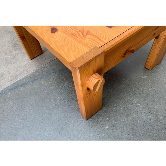 Vintage Brutalist Swedish Pine Couch Table by Yngve Ekström for Swedese, 1970s For Sale - Image 11 of 18