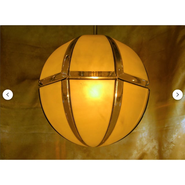 A most impressive item of decorative lighting, crafted in the legendary workshops "Glasshutte Limburg- Germany", made of...