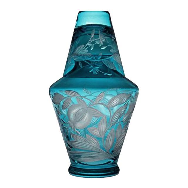 ARTEL Verdure Bedside Decanter in Peacock Blue - 2 Pieces For Sale
