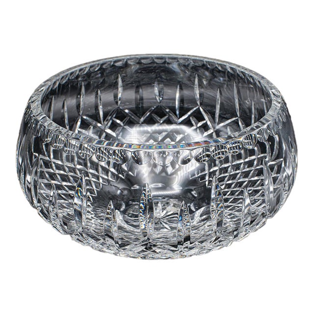 Large Vintage Presentation Fruit Bowl, English, Cut Lead Crystal, Display Dish For Sale