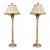 Mid 20th Century Hollywood Regency Silvered Carved Lamps - a Pair For Sale