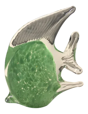 20th Century Soft Green 3" Tall Murano Angel Fish