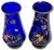 Metal Rare Stunning Antique Victorian Hand Decorated 22k Gold Enameld Cobalt Blue Art Glass Vases by Val Saint Lambert - Mid 19th Century For Sale - Image 7 of 18