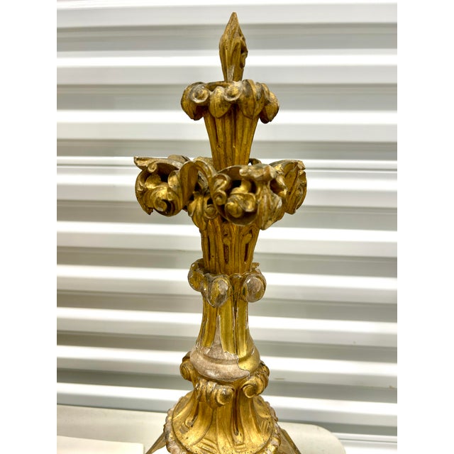 Gothic 19th Century Neo-Gothic Gilt Architectural Altar Fragment 46in Tall For Sale - Image 3 of 10