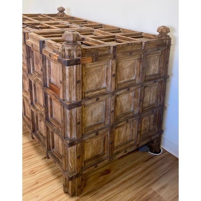 Brown Substantial Antique 19th C Damchiya Anglo Indian Dowry Trunk For Sale - Image 8 of 13