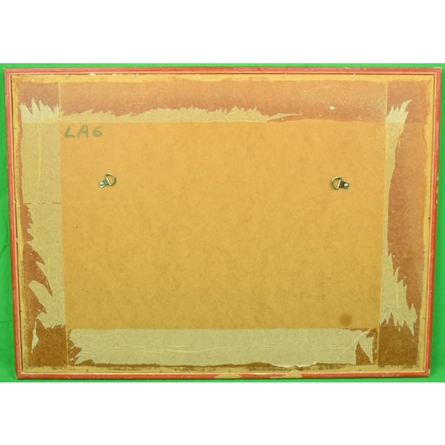 Green "Against the Boards" Original C1975 Polo Pastel Gouache by Eric Meade-King For Sale - Image 8 of 9