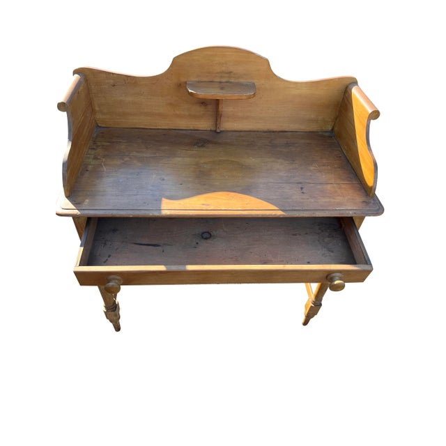 Late 19th Century Antique Primitive Pine Desk in Original Patina For Sale In New York - Image 6 of 10
