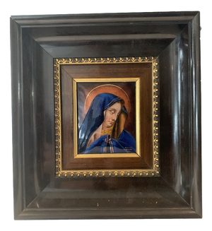 A. Leclair, The Madonna, 20th Century, Enamel on Metal
