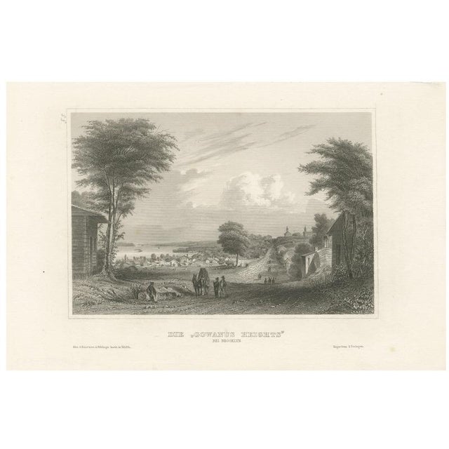 Joseph Meyer and Hermann Meyer, View of Gowanus Heights Brooklyn New York, 1850, Engraving For Sale - Image 9 of 9